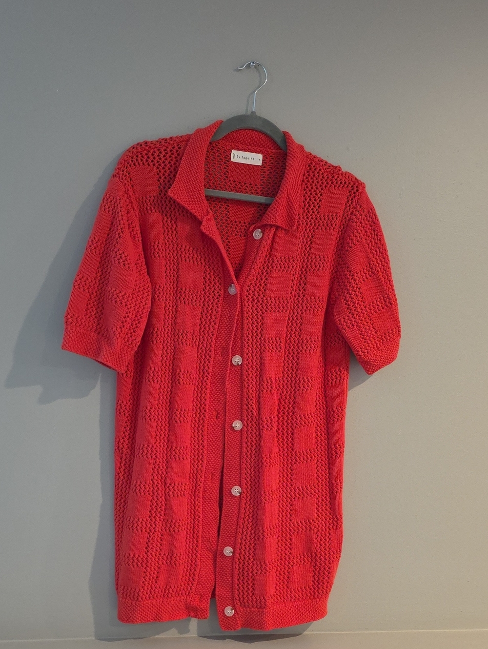 By Together Orange Knitted Cardigan Sweater